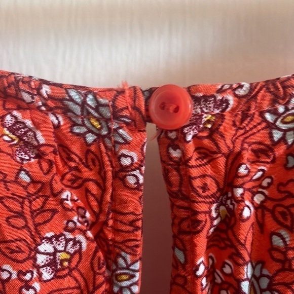 Old Navy Woven Print Dress Red Waist Large - Picture 7 of 12